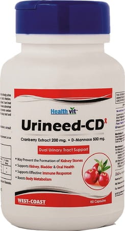 Healthvit Urineed-Cd ( 4cranberry Extract 200 Mg. D-Mannose 500 Mg ) - 60 Capsules