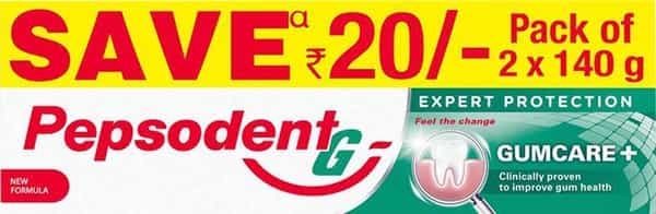 Pepsodent Expert Protection Gum Care Toothpaste - 280 Gm (140+140)