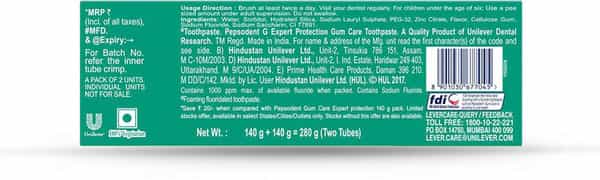 Pepsodent Expert Protection Gum Care Toothpaste - 280 Gm (140+140)