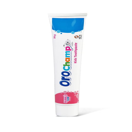 Orochamp Bubble Gum Flavour Kids Toothpaste 70 Gm