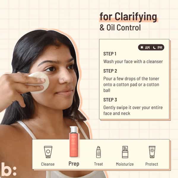 Biocule Oil Clear Clarifying Face Toner Bha+Aha From Willow Bark & Bilberry For Men & Women