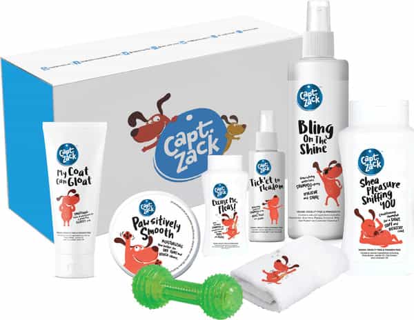 Captain Zack -The Golden Retriever Box -Ultimate 8-In-1 Head-To-Paw Groom-Kit For Your Dog