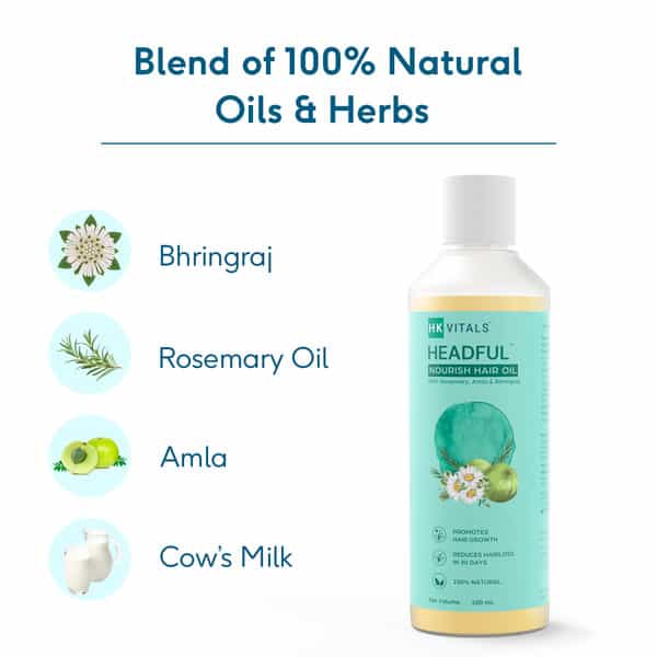 Hk Vitals Headful Nourish Hair Oil With Rosemary | Amla For Hair Growth | 100 Ml