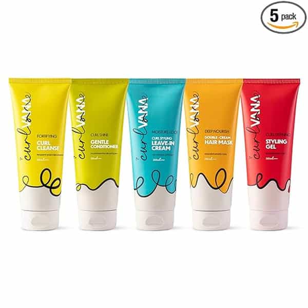 Curlvana Ultimate Curly Hair Kit- Shampooy+Conditioner+Mask+Styling Gel+Leave In Cream|200Ml Each