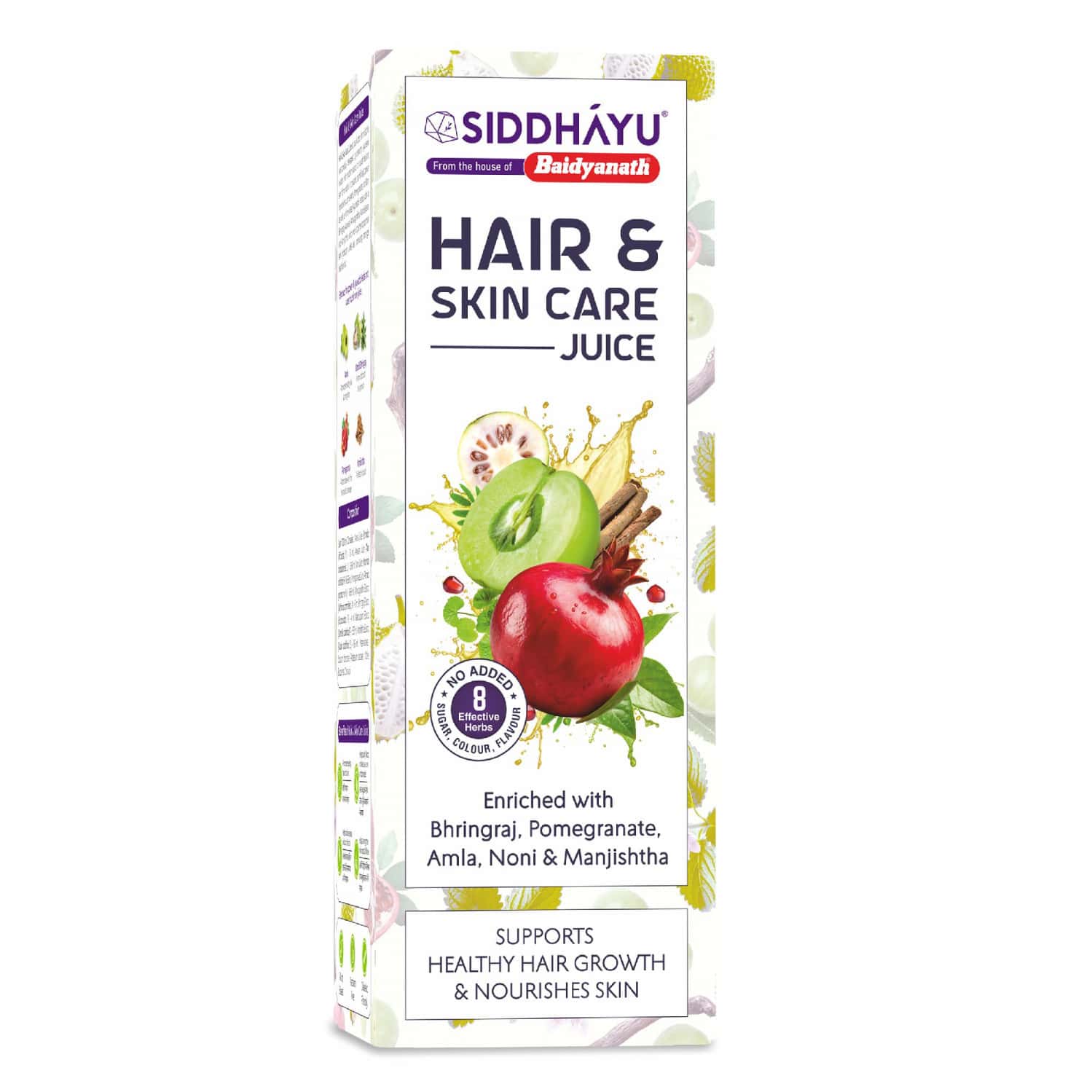 Baidyanath Asli Ayurved Hair And Skin Care Juice - Bhringraj Amla Pomegranate & Noni - 1l