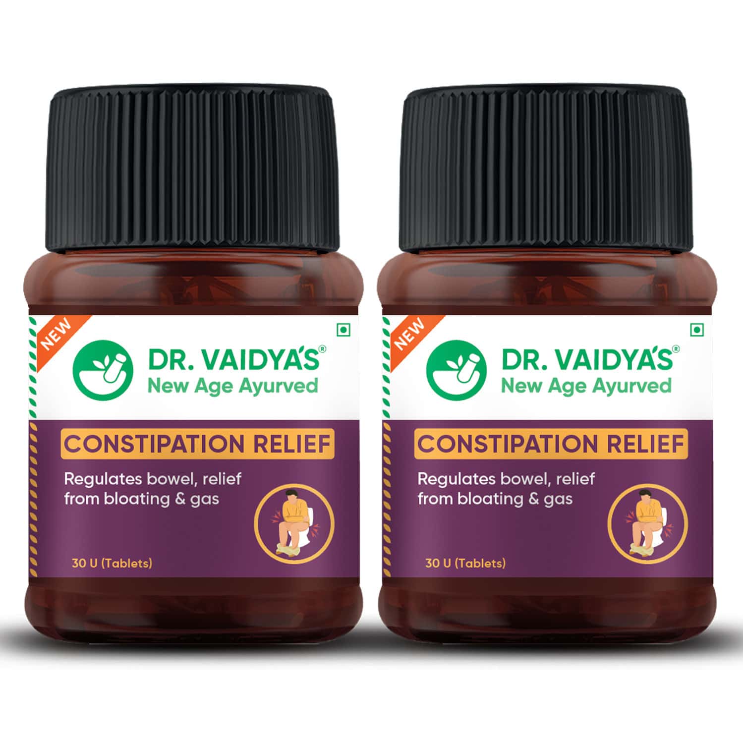 Dr. Vaidya's Constipation Relief -30 Capsules - Pack Of 2