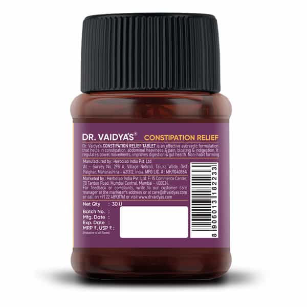 Dr. Vaidya's Constipation Relief -30 Capsules - Pack Of 2