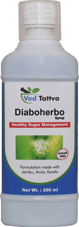Ved Tattva Diaboherbo Syrup 500ml | Healthy Sugar Management | Syrup With Natural Herbs
