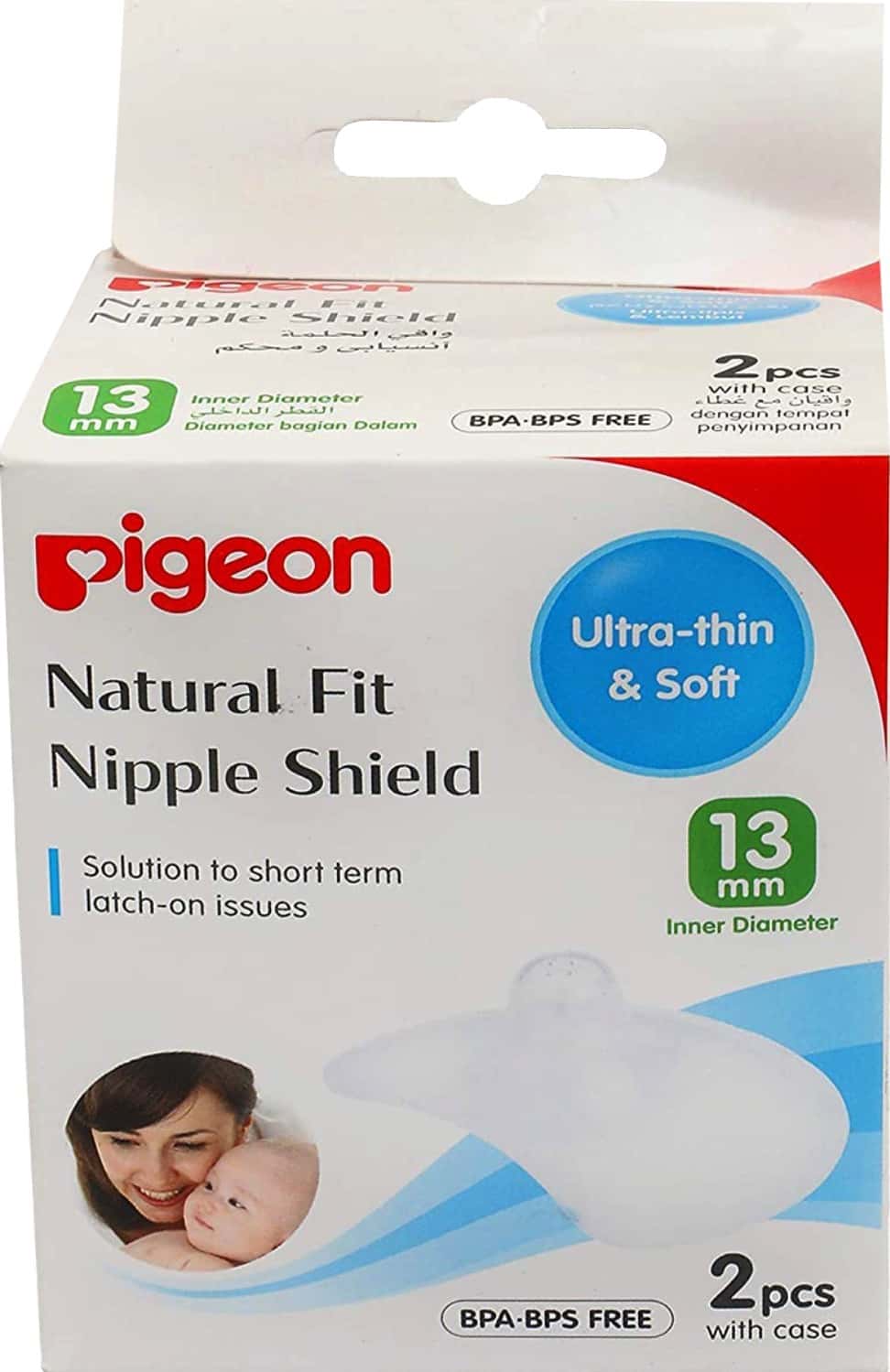 Pigeon Natural Fit Silicone Nipple Shied 13 Mm 2 Device 1