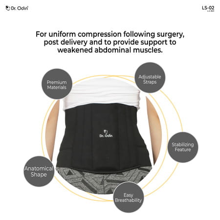 Dr. Odin Ls Belt Sco Premium | Superior Lumbar And Sacral Support | Discreet Design | Xxl
