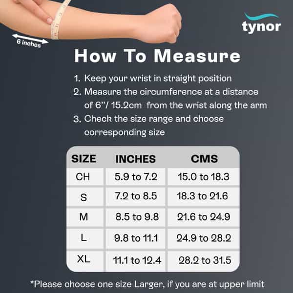 Tynor Wrist & Forearm Splint Grey Right Medium 1 Unit