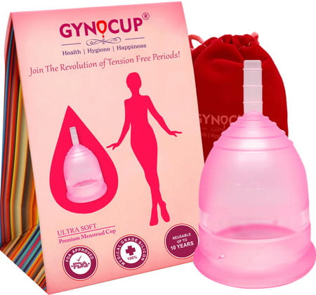 Gynocup Premium Menstrual Cup For Women Fda Approved |Pink | Small Size