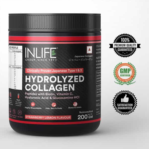 Inlife Japanesecollagen Supplements For Women & Men (Strawberry | Collagen | 200G)
