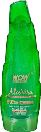 Wow Aloe Vera Multipurpose Beauty Gel For Skin And Hair 130 Ml