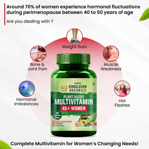 Vlado's Himalayan Organics Plant Based Multivitamin Women 45+ - 120 Veg Tablets