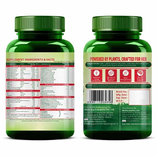 Vlado's Himalayan Organics Plant Based Multivitamin Women 45+ - 120 Veg Tablets