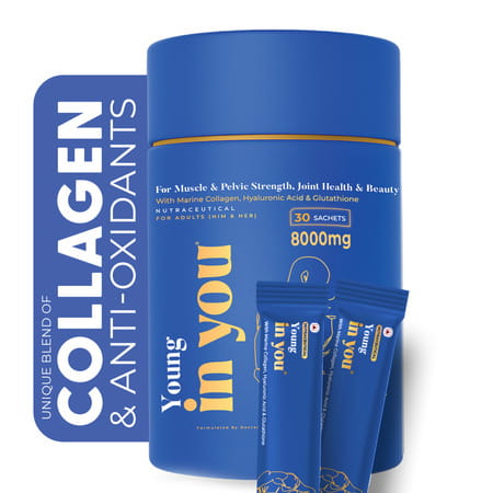 Young In You-Marine Collagen With Antioxidant | For Skin Hair Joints Core Strength & Healthy Ageing