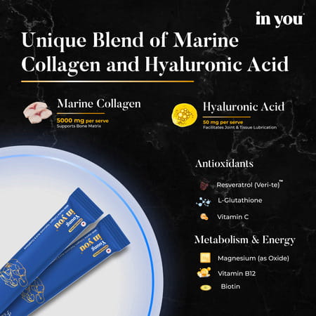 Young In You-Marine Collagen With Antioxidant | For Skin Hair Joints Core Strength & Healthy Ageing