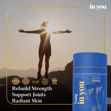 Young In You-Marine Collagen With Antioxidant | For Skin Hair Joints Core Strength & Healthy Ageing