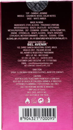 Bel Avenir Cara Women Perfume 100 Ml