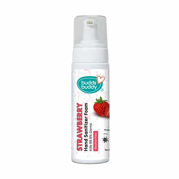 Buddsbuddy Alcohol Free Foam Based Strawberry Hand Sanitizer 200Ml