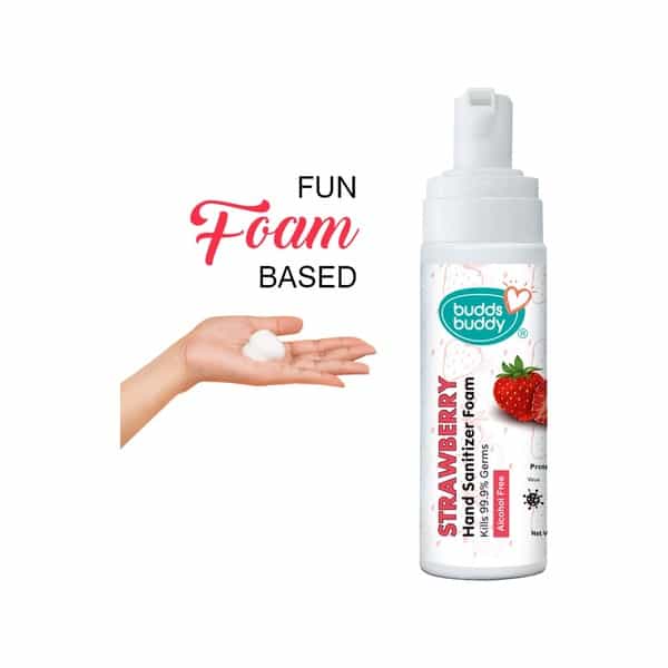 Buddsbuddy Alcohol Free Foam Based Strawberry Hand Sanitizer 200Ml