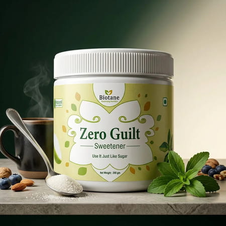 Biotane Zero Guilt Sweetener | Zero Calorie I Sugar Free | Taste Like Sugar Use Like Sugar - 200g