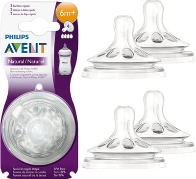 Buy PHILIPS AVENT NATURAL TEAT FAST FLOW 6MONTHS+ (PACK OF 2)