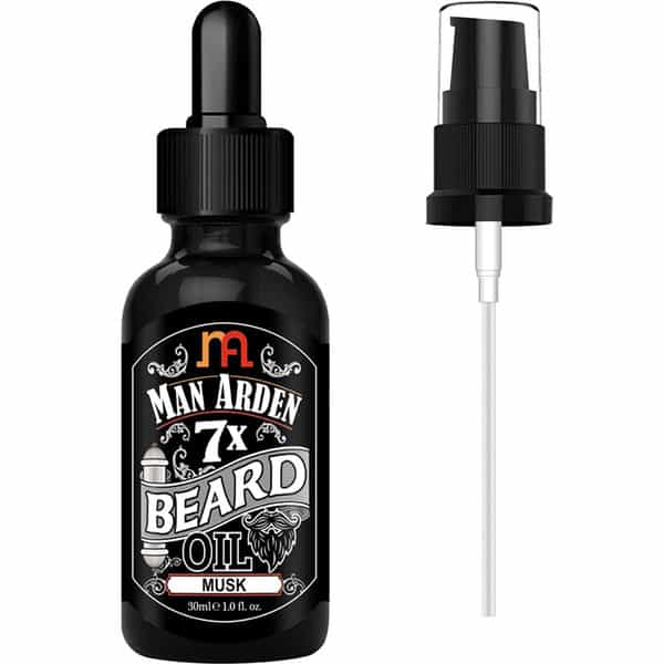 Man Arden 7X Beard Oil 30Ml (Musk) - 7 Premium Oils For Beard Growth & Nourishment