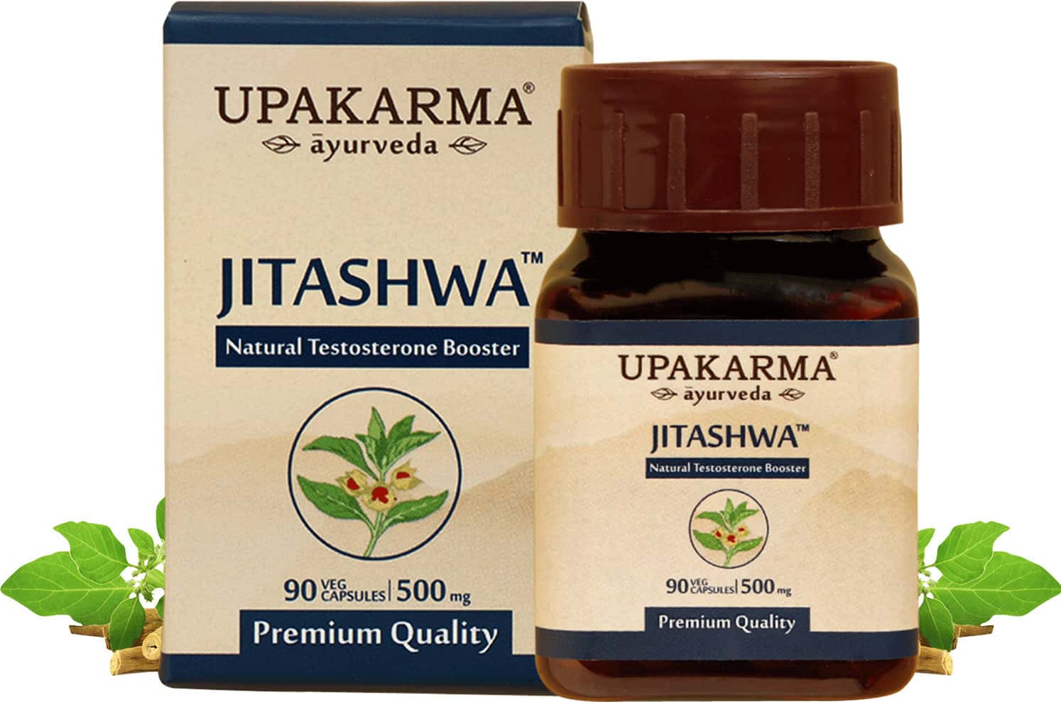 Upakarma Ayurveda Pure Shilajit And Ashwagandha Extract Jitashwa Capsules 500mg 90 Veggie Capsules