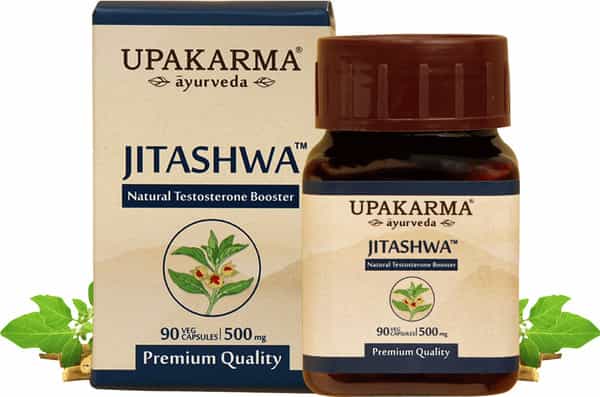 Upakarma Ayurveda Pure Shilajit And Ashwagandha Extract Jitashwa Capsules 500Mg 90 Veggie Capsules