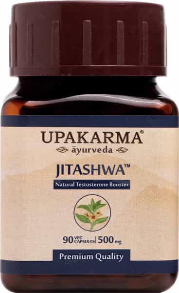 Upakarma Ayurveda Pure Shilajit And Ashwagandha Extract Jitashwa Capsules 500Mg 90 Veggie Capsules