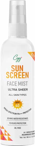 Cgg Cosmetics Sunscreen Facial Mist Spf 40 Pa+++ -100Ml