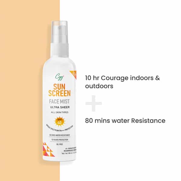 Cgg Cosmetics Sunscreen Facial Mist Spf 40 Pa+++ -100Ml