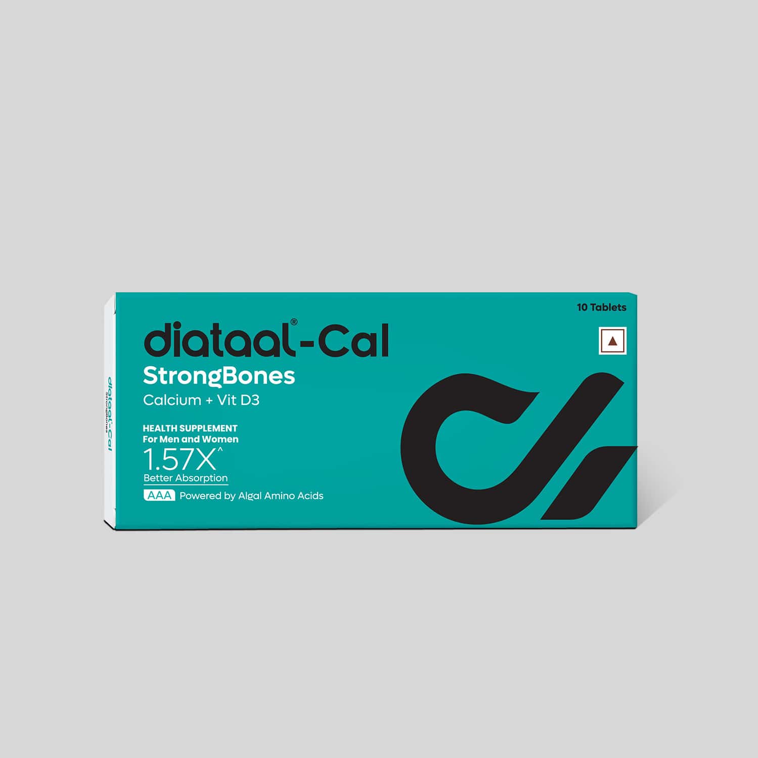 Diataal Cal | Calcium For Men & Women | Clinically Tested | 400 Iu Vit. D3 | 10 Tablets