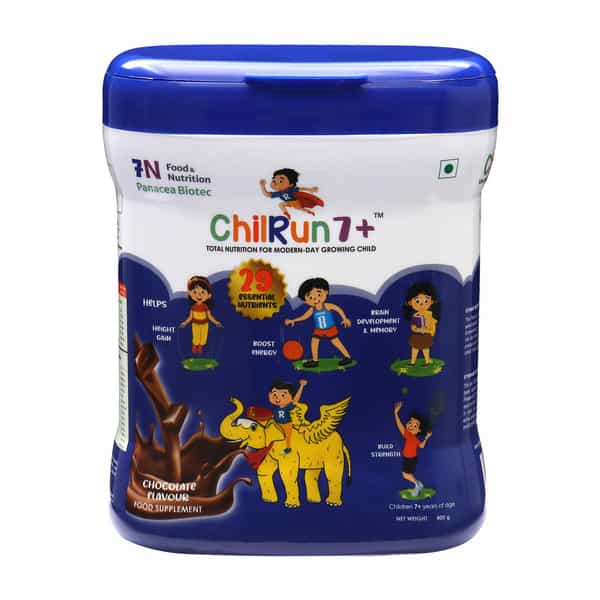 Chilrun 7+ Chocolate Flavour Total Nutrition For Modern Day Growing Child Jar Of 400Gm