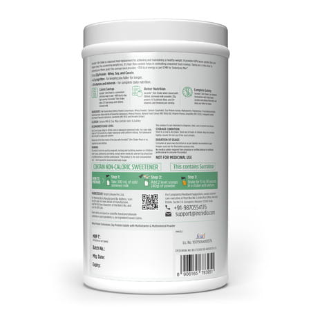 Incredio By Hk Vitals Slim Shake | Weight Management | Mango | 480g | With Shaker (Grey | 600ml)