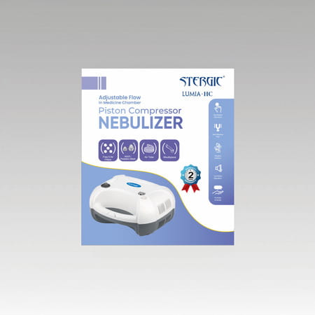 Stergic Lumia-Hc Piston Compressor Nebulizer| Adjustable Flow Medicine Chamber - 1n
