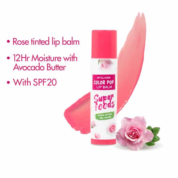 Myglamm Color Pop Lip Balm-Rose