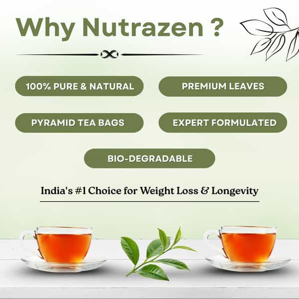 Nutrazen Eternal Brew Green Tea For Weight Management | 30 Tea Bags