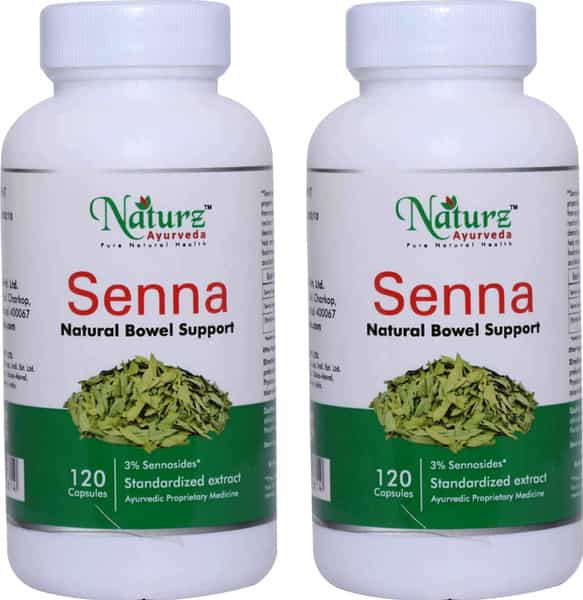 Naturz Ayurveda Senna Capsules 120 Count Pack Of 2 Natural