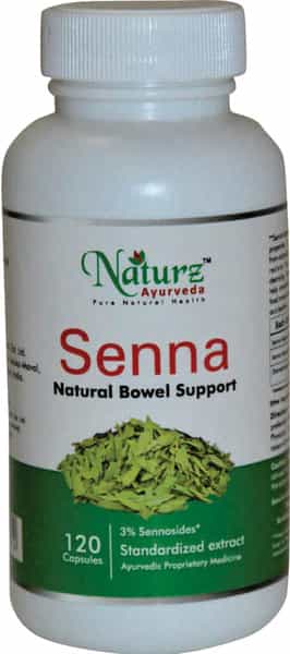 Naturz Ayurveda Senna Capsules 120 Count Pack Of 2 Natural