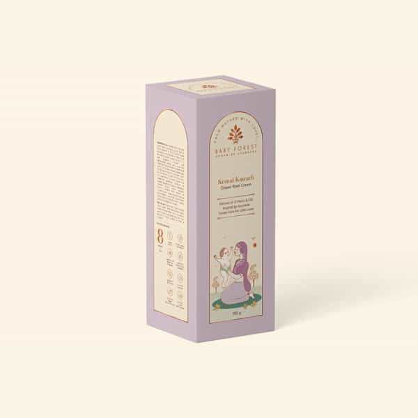 Baby Forest Komal Kawach Diaper Rash Cream- 100Gm & Mulmul Baby Wipes- 72 Wipes