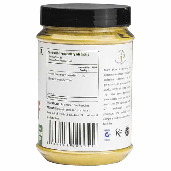 Bixa Botanical Palash Flower Powder (Butea Monosperma) | Supports Urinary Tract Health 200G