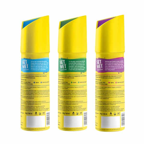 Set Wet Deodorant Spray Perfume Cool | Charm & Swag Avatar For Men | 150Ml (Pack Of 3)
