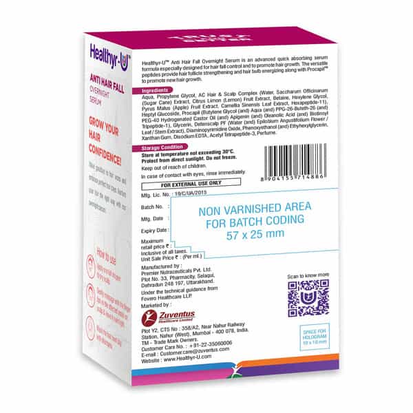 Healthyr-U Anti Hairfall Overnight Bottle Of 30Ml Serum