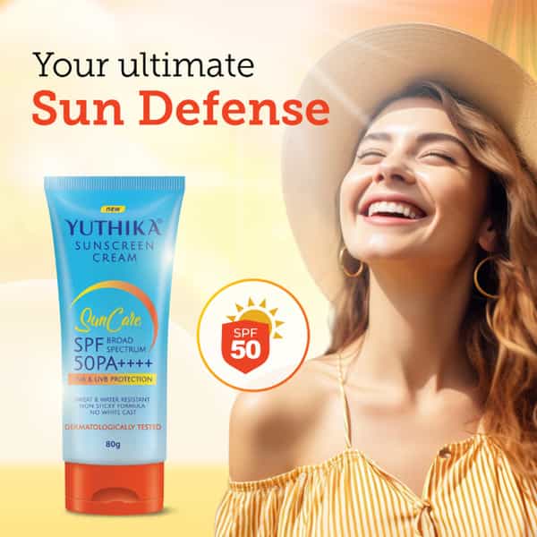 Yuthika Sunscreen Spf 50 Pa++++ With Uva & Uvb Protection 80G | Dermatologically Tested | Unisex