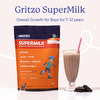 Gritzo Supermilk Overall Growth (7 - 12Y Boys) | 9G Protein Powder (Double Chocolate | 800G)