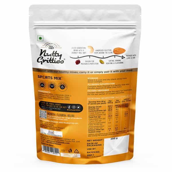 Nutty Gritties Sports Mix - 200G