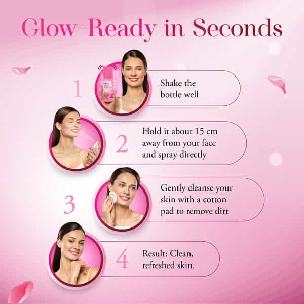 Nisha Refreshing Face Cleanser With Organic Rose Water For All Skin Types - 55Ml